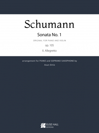 Sonata nº1 para piano y violín op. 105, II. Allegretto (arr. saxofón soprano)